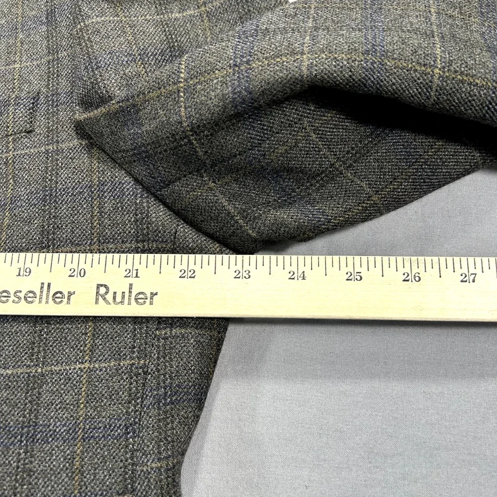 Joseph & Feiss Blazer Mens‎ 42S Brown Plaid Lambswool Suit Sport Coat Jacket
